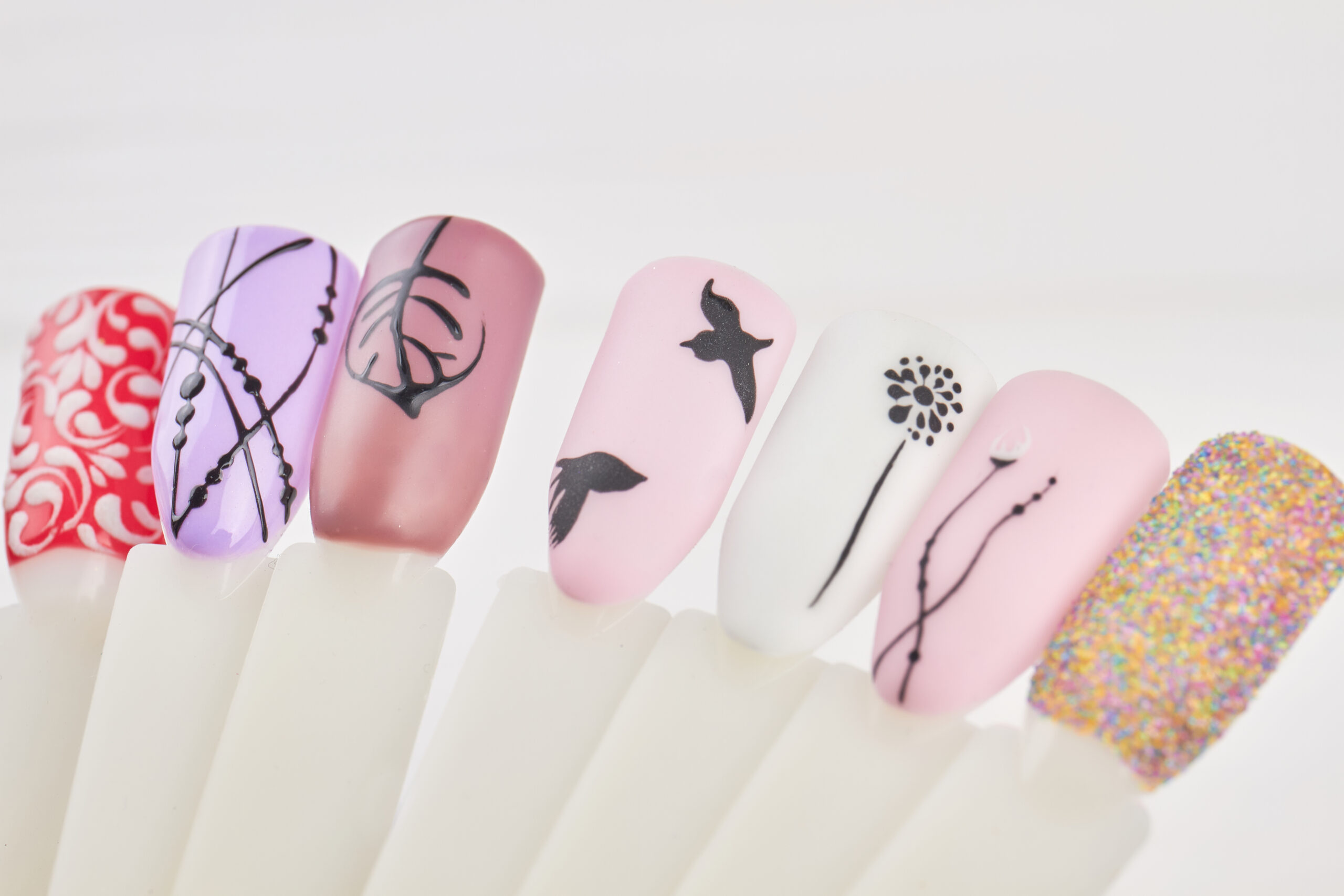 Fashion nail art design for beauty salon.